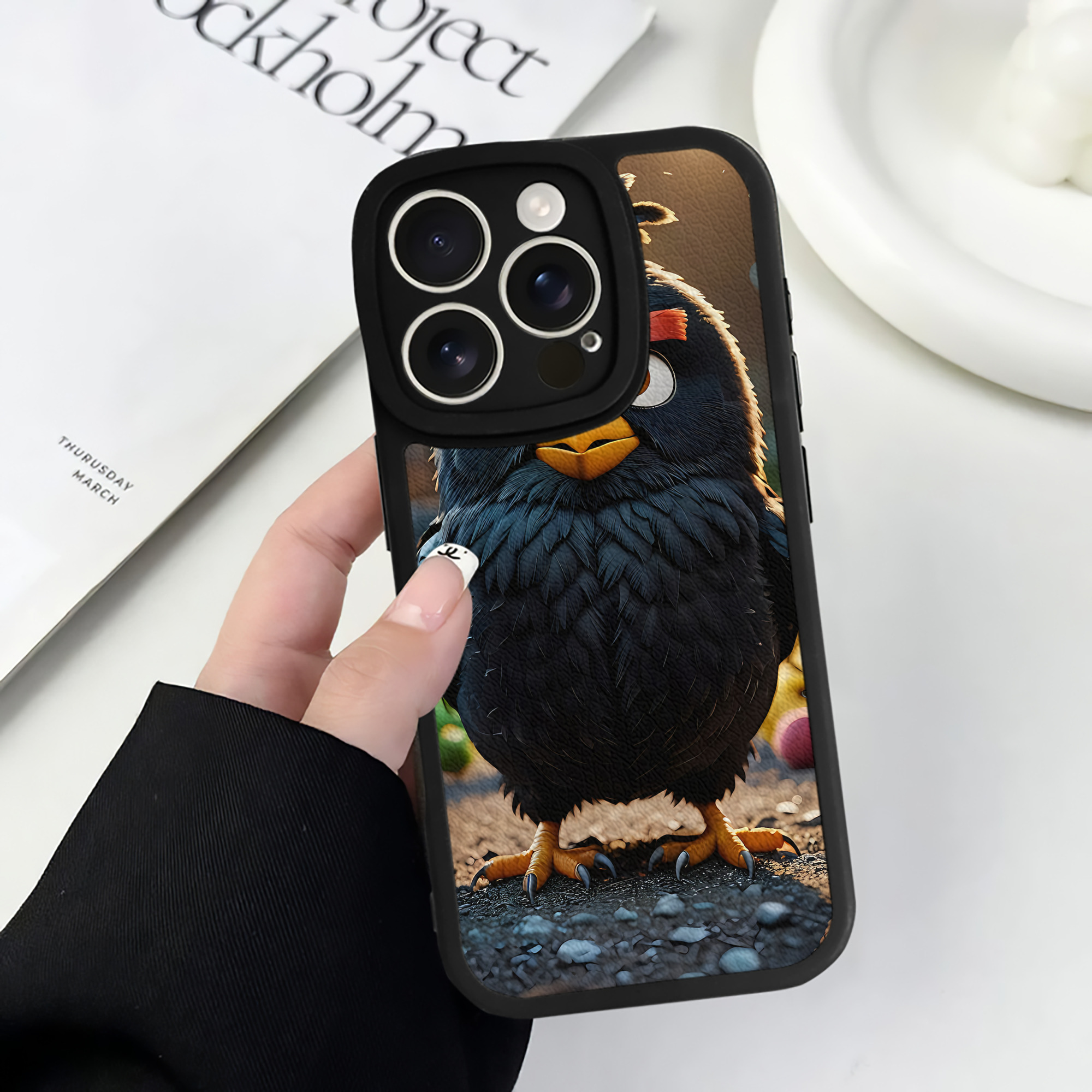 （画像用） Angry Birds アングリーバード 【iPhone 16シリーズ対応】シリコンスマホケース（レザー調） 材質：シリコン